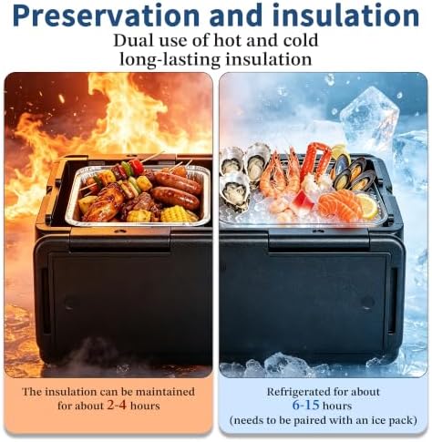 42QT EPP Insulated Catering Hot Box, Top Load Food Pan Carrier, Holds Full and Half Size 8 Inch Deep Pans, alternate view 3