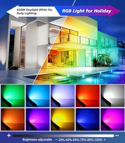 42W RGBW Wall Washer Light IP66 Waterproof Wash LED Light Bar in RGB (Red, Green, Blue), alternate view 3