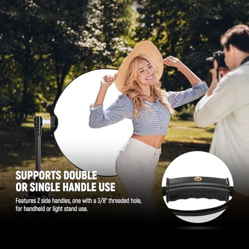 43"/110cm Light Reflector with Clamp & Hand Grips, 5 in 1, RF-110II, alternate view 4