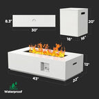 43 Inch Outdoor Propane Fire Pit Table, 50,000 BTU CSA-Certified Gas Fire Pit for Patio, Backyard, Deck &, alternate view 2