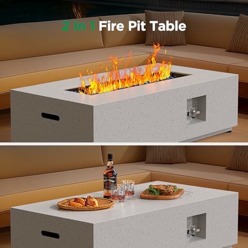 43 Inch Outdoor Propane Fire Pit Table, 50,000 BTU CSA-Certified Gas Fire Pit for Patio, Backyard, Deck &, alternate view 5