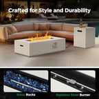 43 Inch Outdoor Propane Fire Pit Table, 50,000 BTU CSA-Certified Gas Fire Pit for Patio, Backyard, Deck &, alternate view 6