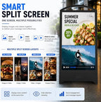 43" Outdoor Digital Signage, 2000nits Portable Digital Signage Display in Black, alternate view 6