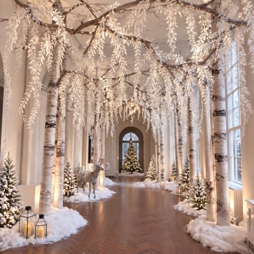 43 Pcs Winter Wonderland Decorations, Artificial Hanging Vines