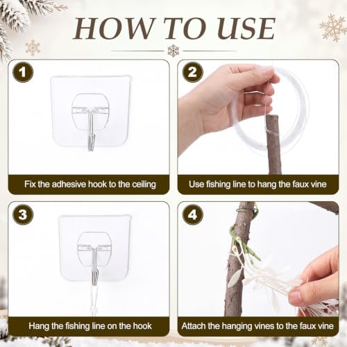 43 Pcs Winter Wonderland Decorations, Artificial Hanging Vines, alternate view 4