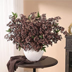 43In Faux Berry Stems, Artificial Nandina Branches Fall Decor, Dark Brown in Dark Brown