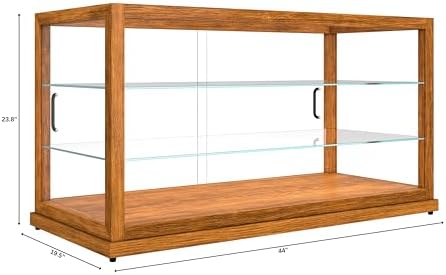 44 in. Horizontal Light Wood Countertop Dry Bakery Display Case, Large Bread, Pastry and Dessert Display with, alternate view