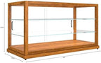 44 in. Horizontal Light Wood Countertop Dry Bakery Display Case, Large Bread, Pastry and Dessert Display with, alternate view