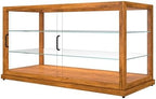 44 in. Horizontal Light Wood Countertop Dry Bakery Display Case, Large Bread, Pastry and Dessert Display with, alternate view
