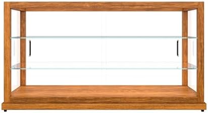44 in. Horizontal Light Wood Countertop Dry Bakery Display Case, Large Bread, Pastry and Dessert Display with, alternate view