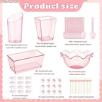 446 Pcs Mini Dessert Cups with Spoons 3, 5, 6 oz Plastic Ice Cream Bowls with Picks, Thank You Stickers Dessert, alternate