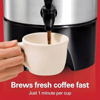 45 Cup Coffee Urn and Hot Beverage Dispenser, Silver in Silver, alternate view 4