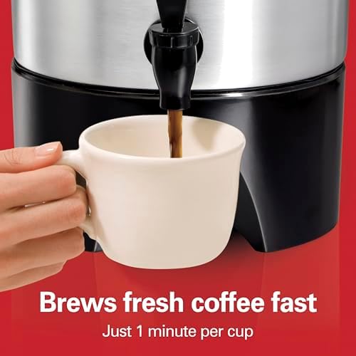 45 Cup Coffee Urn and Hot Beverage Dispenser, Silver in Silver, alternate view 4