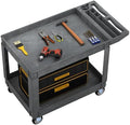 45 x 25 in Heavy Duty Rolling Utility Cart on Wheels, Grey in Grey