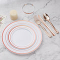 450PCS Rose Gold Dinnerware Set for 75 Guests in 75 Guests in Rose Gold