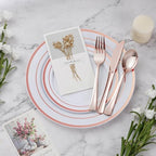450PCS Rose Gold Dinnerware Set for 75 Guests in 75 Guests in Rose Gold, alternate view 3