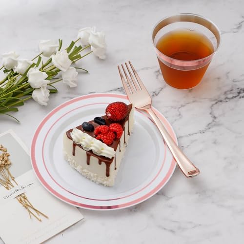 450PCS Rose Gold Dinnerware Set for 75 Guests in 75 Guests in Rose Gold, alternate view 4