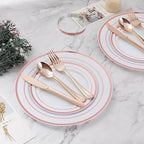 450PCS Rose Gold Dinnerware Set for 75 Guests in 75 Guests in Rose Gold, alternate view 5