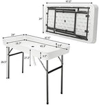 46" Extra Large Party Ice Cooler Folding Table, Portable Tailgate Camp Fishing Cleaning, Plastic with Matching, alternate