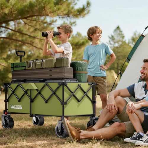 46" L Collapsible Foldable Extended Wagon, 500LB Weight Capacity with 280L Heavy Duty Folding Cart, Utility, alternate view 2