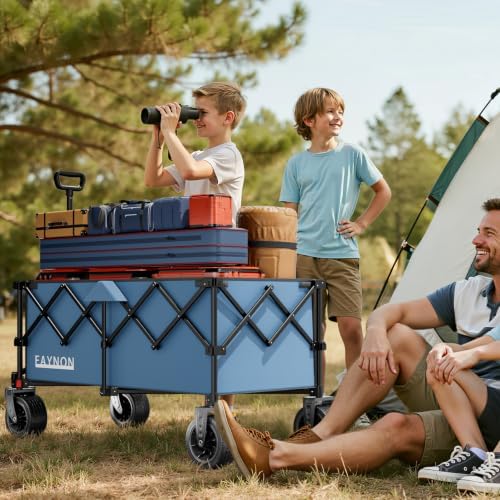 46" L Collapsible Foldable Extended Wagon, 500LB Weight Capacity with 280L Heavy Duty Folding Cart, Utility, alternate view 2