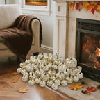 46 Pcs Artificial Gold Pumpkins Fall Decorations for Home, alternate view 4