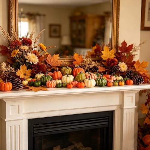 46 Pcs Artificial Pumpkins for Decorating Fall Decorations, alternate view 4