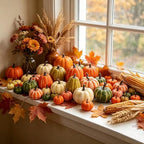 46 Pcs Artificial Pumpkins for Decorating Fall Decorations, alternate view 6
