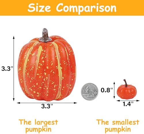 46 Pcs Artificial Pumpkins for Decorating Fall Decorations, alternate view 7