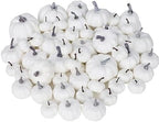 46 Pcs Artificial White Pumpkins Fall Decorations