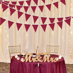 46Ft Burgundy Party Decorations Burgundy Burlap Banner Triangle Pennant Flag Linen Bunting Garland Streamers for, alternate