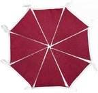 46Ft Burgundy Party Decorations Burgundy Burlap Banner Triangle Pennant Flag Linen Bunting Garland Streamers for, alternate