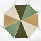 46Ft Camping Party Decorations Sage Green Brown Burlap Banner Triangle Pennant Flag Linen Bunting Garland, alternate view 6