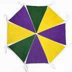 46Ft Yellow Green Purple Party Decorations Yellow Green Purple Burlap Banner Triangle Pennant Flag Linen Garland, alternate