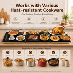 47"×12" Food Warmers for Parties Buffet, Linkable Warming Trays for Buffets in Blackgold, alternate view 6