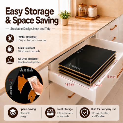 47"×12" Food Warmers for Parties Buffet, Linkable Warming Trays for Buffets in Blackgold, alternate view 7