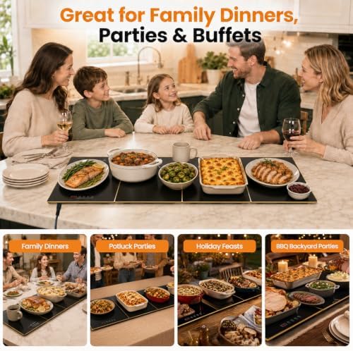 47"×16" Extra Large Food Warmers for Parties Buffet, alternate view 7