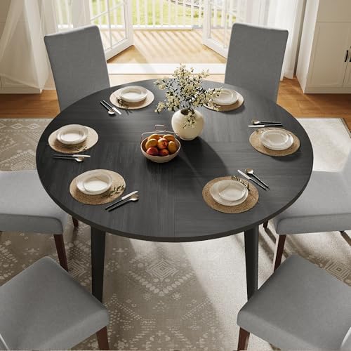 47.2-Inch Round Dining Table for 4-6 People