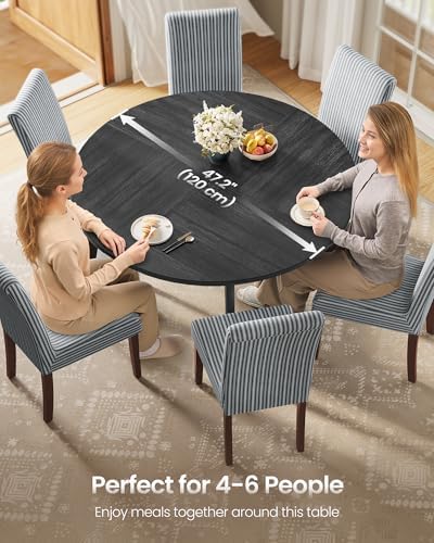 47.2-Inch Round Dining Table for 4-6 People, alternate view 4