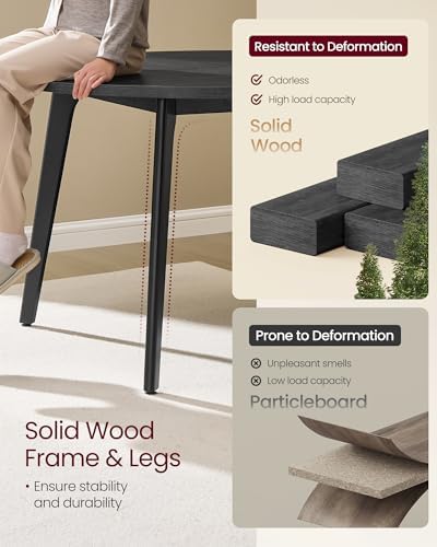 47.2-Inch Round Dining Table for 4-6 People, alternate view 5