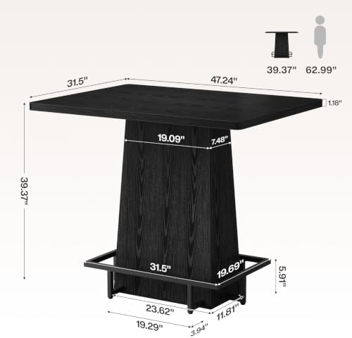 47" Bar Table, Set of 2, alternate view 2