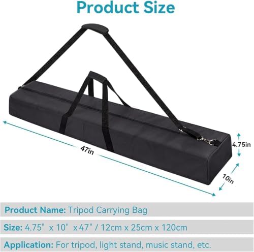 47" Long Tripod Carrying Bag for Speaker Light Mic/Microphone Stands, alternate view 2