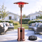 48,000 BTU Patio Heaters for Outdoor Use with Sandbox Wheels in Bronze