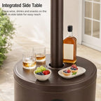 48,000 BTU Patio Heaters for Outdoor Use with Sandbox Wheels in Bronze, alternate view 6