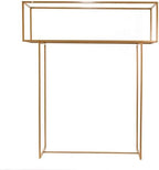 48" Gold Heavy Duty Metal Rectangular Centerpiece Stand, Tall Floral Arrangement Tabletop Display Rack in Type 8, alternate