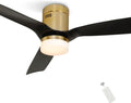 48 Inch 3-Blade Smart Ceiling Fan with Lights and 10-speed DC Motor Indoor Outdoor, Supports Remote