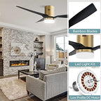 48 Inch 3-Blade Smart Ceiling Fan with Lights and 10-speed DC Motor Indoor Outdoor, Supports Remote, alternate view 7