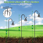 48 Inch Shepherds Hooks for Outdoor, Heavy Duty Bird Feeder Pole with 5 Prong Bases, Garden Hanging Stake for, alternate view
