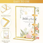 48 Pack 4 x 6 Inch Gold Acrylic Sign Holders, Wedding Picture Frame in 4 x 6 Inch in clear, gold, alternate view 4