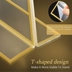 48 Pack 4 x 6 Inch Gold Acrylic Sign Holders, Wedding Picture Frame in 4 x 6 Inch in clear, gold, alternate view 5